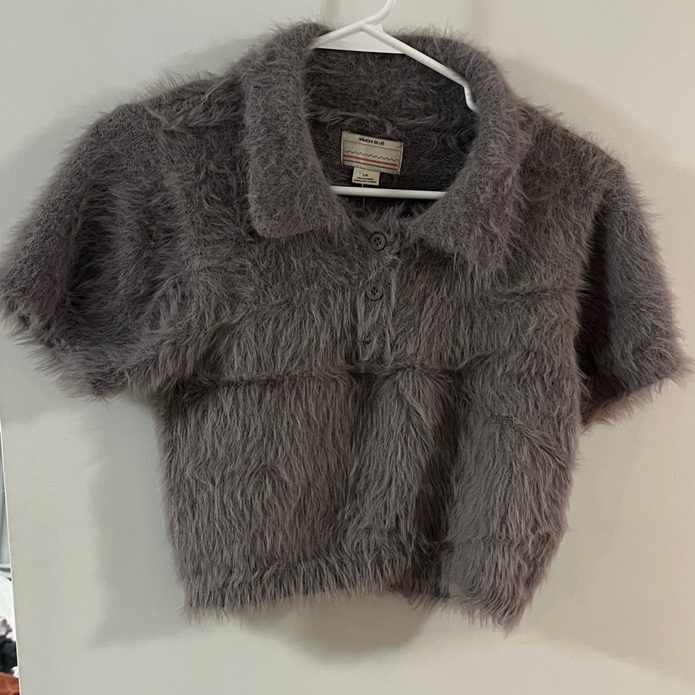 Kimchi Blue fuzzy crop top